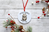 Proud Childless Cat Lady Ceramic Ornament – Quirky Cat Graphic - Subtle Political Gift for Cat Lovers - Feminist Ornament Gift