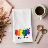 Purride Cat Butt Flour Sack Towel – Celebrate Pride with Purrfection! - Cat Lovers Rainbow Tea Towel