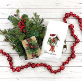 Christmas Cardinal Decor - Christmas Bird Tea Towel - Cardinal Flour Sack Towel - Christmas Gift - Christmas Kitchen - Kitchen Towel