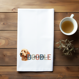 Doodle Mom Flour Sack Towel - Cute Dog Lover Gift - Doodle Lover Kitchen Towel - Mother's Day Gift for Fur Mom