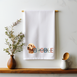 Doodle Mom Flour Sack Towel - Cute Dog Lover Gift - Doodle Lover Kitchen Towel - Mother's Day Gift for Fur Mom