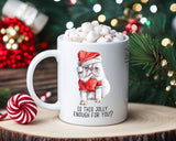 Christmas Grouchy Cat Coffee Mug - Funny Sarcasm Gift for Cat Lover - Bah Humbug Coffee Cup - Holiday Cat Mug