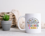Personalized Teacher Coffee Mug – “Teach Them. Love Them. Watch Them Grow.” – Wildflower Design – Custom Name Gift for Teachers