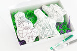 Knight Doodle Dolls Gift Set - Dragon and Castle Knight Coloring Set