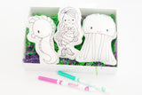 Mermaid Doodle Dolls Gift Set - Under the Sea Stuffed Coloring Dolls