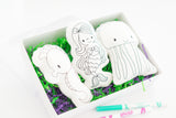 Mermaid Doodle Dolls Gift Set - Under the Sea Stuffed Coloring Dolls