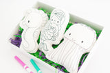 Mermaid Doodle Dolls Gift Set - Under the Sea Stuffed Coloring Dolls