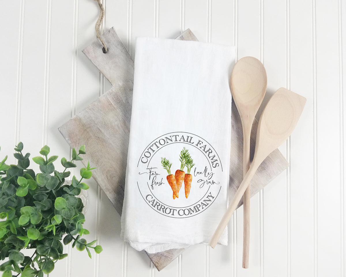 Spring Bunny Tea Towel - Easter Decor Flour Sack - Farmhouse Decor - S –  Running Frog Studio