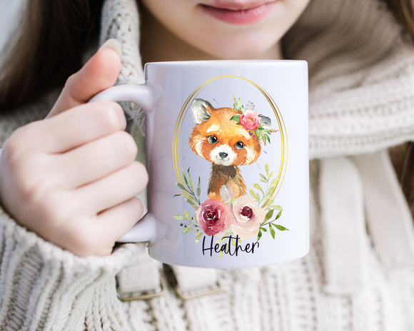 Personalized Red Panda Coffee Mug - Red Panda Lover Gifts - Firefox Panda