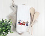 Patriotic Coffee Lovers Tea Towel - Memorial Day Decor Flour Sack - Farmhouse Decor - Fourth of July Kitchen Towel - Housewarming Gift