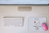 Custom Mouse Pad -  Cat Lover Mouse Pad - Secret Santa Gift - Cats and Coffee - Christmas GIft