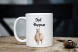 Spit Happens Llama Coffee Mug -  Funny Coffee Mug - Hot Chocolate Mug - LLama - Alpaca - Mother's Day or Birthday Gift - Dishwasher Safe