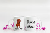 Personalized Doxie Mom Coffee Mug Gift - Dachshund Mug - Dog Lover Gift - Birthday or Mother's Day Gift  - Sublimated Coffee or Tea Mug
