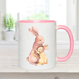 Mama and Baby Bunny Mother's Day Coffee Mug - Best Mama Ever Watercolor Mama Bunny Coffee Mug - New Mom Coffee Mug