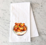 Chicken Wings Flour Sack Towel - Gift for Chicken Wing Lover - Funny Gift for Buffalo Chicken Wing Lover - Foodie Gift - Kitchen Towel