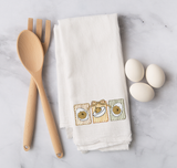 Deviled Eggs Flour Sack Towel – Funny Kitchen Towel, Southern Kitchen Decor, Hostess Gift, Farmhouse Dish Towel