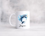 Personalized Dolphin Ceramic Mug – Dolphin Lover's Mug - Custom Name Coffee Cup – Ocean Lover Gift