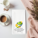 Funny Avocado Guacamole Kitchen Towel | Guac Baby Girl Tea Towel | Funny Food Gift  | Snarky Kitchen Towel | Food Lover Gift