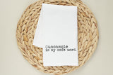 Guacamole Is My Safe Word Tea Towel - Avocado Guac Flour Sack Towel - Guacamole Lover Gift - Salsa and Chips Lover