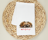 Hedgehugs Flour Sack Towel | Cute Hedgehog Kitchen Towel | Animal Lover Gift | Funny Dish Towel