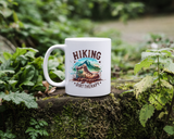 Hiking Mug – Dirt Therapy Ceramic Coffee Mug – Backpacker Gift, Outdoor Lover Mug, Camper Gift, Mountain Mug, Adventure Coffee Cup
