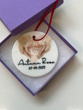 Baby's First Christmas Ornament 2023 - Personalized 1st Christmas Ornament - Newborn Gift - New Baby Ornament - Gift for New Parents