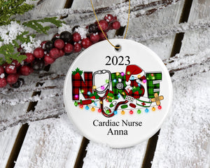 Nurse ornament - Nurse Christmas ornament - Personalized nurse ornament - Nursing ornament - New Nurse Gift - Nurse Graduation Gift - RN LPN