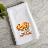 Just Peachy Flour Sack Towel – Peach Cobbler Kitchen Towel - Summer Tea Towel