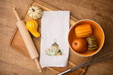 Fall Pumpkins Tea Towel - Autumn Flour Sack Towel - Seasonal Kitchen Linens - Fall Harvest Kitchen Towel - Thanksgiving Decor - Farmhouse Kitchen