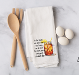 Southern Charm Flour Sack Towel - Sweet Tea Front Porch Saying - Funny Kitchen Towel - Southern Gift - Country Home Decor - Southern Life