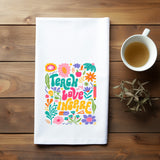 Teacher Gift Flour Sack Towel – Teach Love Inspire – Colorful Teacher Appreciation Gift – End of Year Gift for Teachers