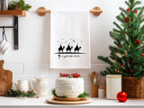 Flour Sack Towel – "Tonight We Ride" Three Wise Men Silhouette - Christmas Kitchen Towel - Christmas Tea Towel