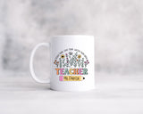 Personalized Teacher Coffee Mug – “Teach Them. Love Them. Watch Them Grow.” – Wildflower Design – Custom Name Gift for Teachers