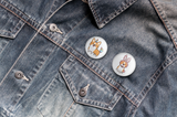 UniCorgi Pinback Button Set - Unicorn Corgi Flair - Funny Corgi Button Set of 4