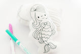 Mermaid Doodle Dolls Gift Set - Under the Sea Stuffed Coloring Dolls