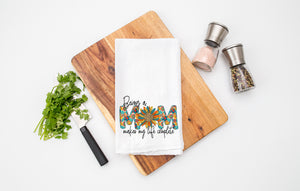 Being a Mom Makes My Life Complete Sunflower Flour Sack Kitchen Towel
