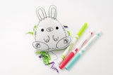 Easter Bunny Stuffed Coloring Doll - Children's Coloring Activities - Easter Basket Stuffers for Kids