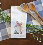 Easter Gnome Tea Towel - Easter Decor Flour Sack