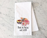 Watercolor Sushi Flour Sack Towel - Gift for Sushi Lover - Sushi Decor