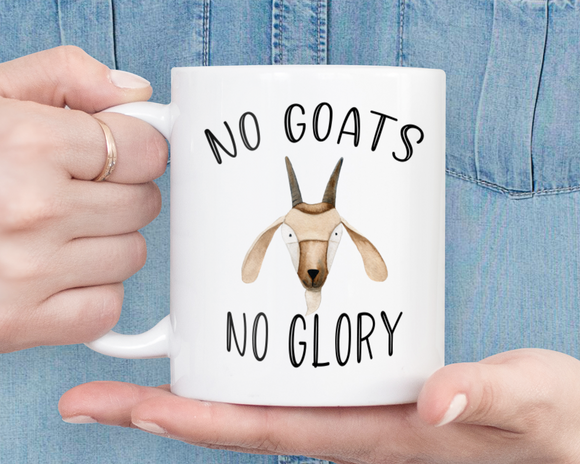 No Goats No Glory Coffee Mug Gift - Goat Gifts for Goat Lovers - Goat Coffee Cup