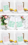 Spring and Easter Flour Sack Kitchen Towels