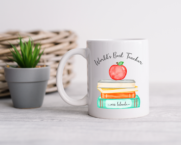 Blue Panda Large World's Best Teacher Coffee Mug White Ceramic Cup -  Novelty Appreciation Gift For Teachers, Women, Men (16 Oz) : Target