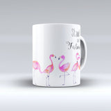 Stand Tall and Be Fabulous Flamingo Coffee Mug - Fun Watercolor Flamingo  Mug - Mother's Day or birthday Gift - Sublimated Coffee or Tea Mug