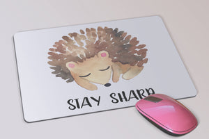 Hedgehog Stay Sharp Mouse Pad - Inspirational Hedgehog Custom Mouse Pad - Birthday Gift - Desk Accessory - Computer Accessory - Gift for Her