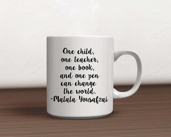 Inspirational One Child, One Teacher Quote Coffee Mug