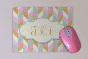 Personalized Monogrammed Mouse Pad - Custom Mousepad Gift - Mother's Day or Birthday Gift - Gift for Her - Desk Accessory