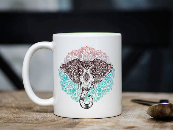 Boho Triabl Elephant Coffee Mug