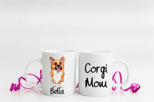 Personalized Corgi Mom Coffee Mug Gift - Corgi Mom - Dog Lover Gift - Birthday or Mother's Day Gift  - Sublimated Coffee or Tea Mug