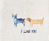 Funny I Like You Dog Pillow Cover
