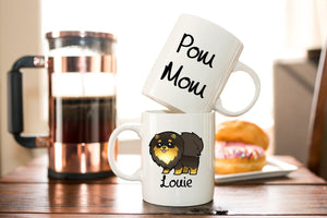 Personalized Pomeranian Mom Coffee Mug Pom Mom Mug Pomeranian